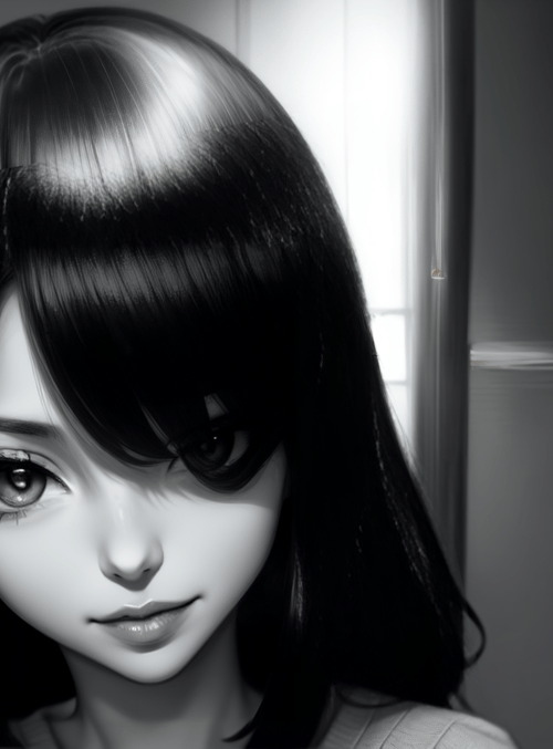 woman, anime, hair