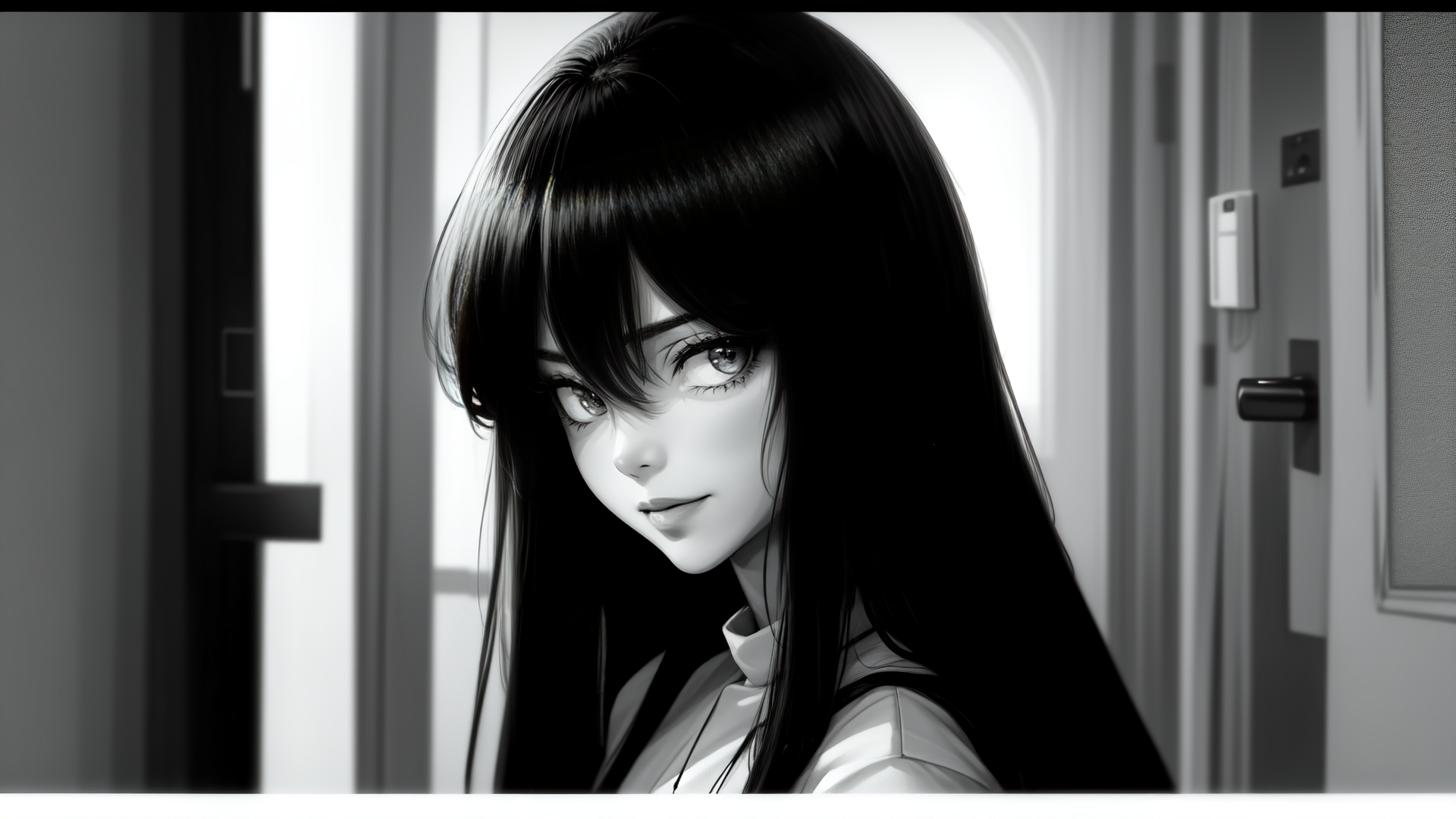 AI generated wallpaper featuring woman, anime, girl