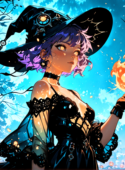 witch, pumpkin, bat, tree, house, fire, leaf
