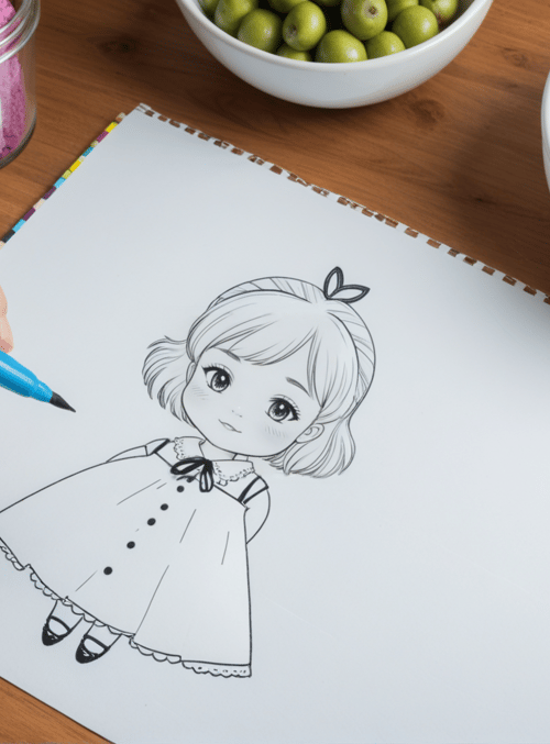 hand, drawing, snack