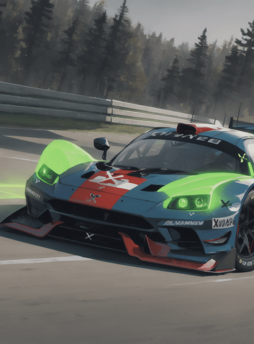 race car, track, forest, racing car, car, road, tarmac, suspension, wheels, bumpers