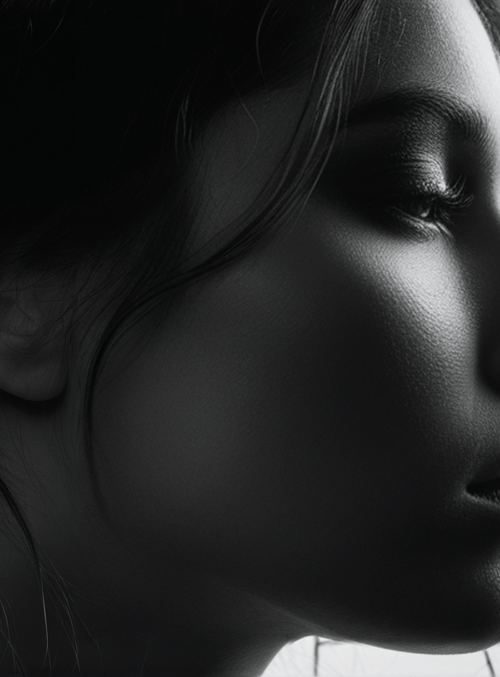 woman, profile, glass