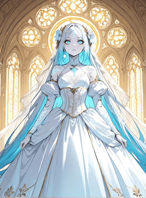 girl, bride, angel, princess, goddess