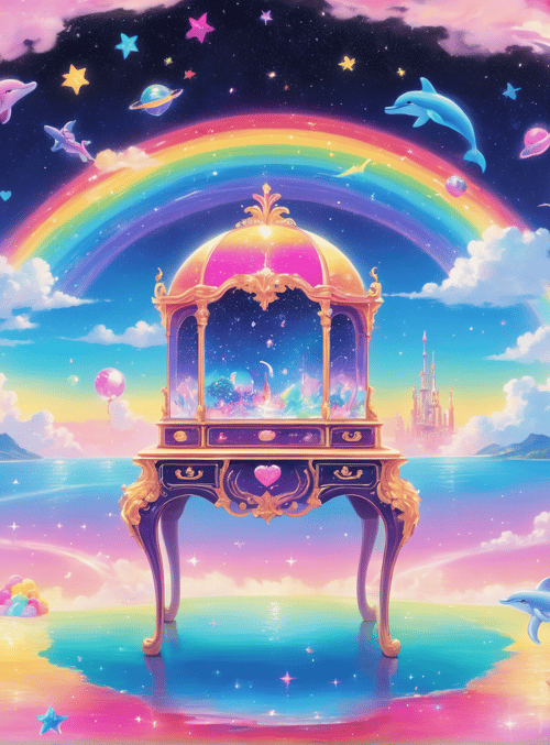 dolphins, fairy tale, cabinet