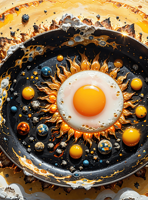 egg, universe, pan