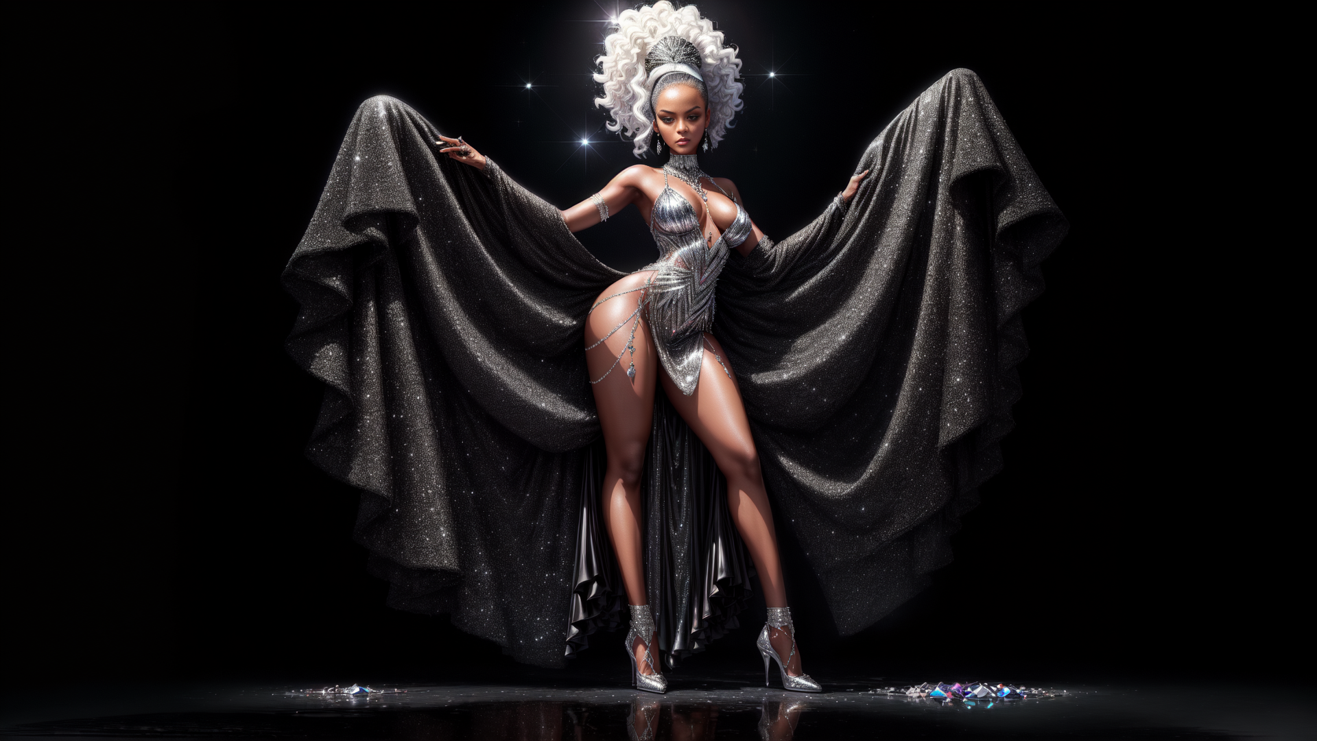 woman, costume, cape