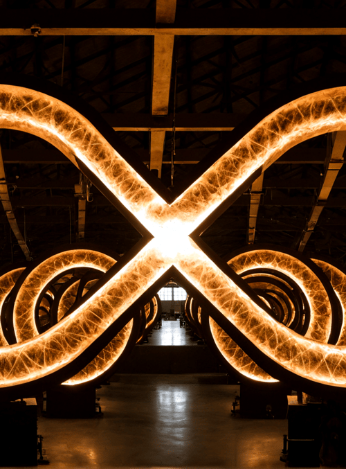 infinite symbol, industrial, light