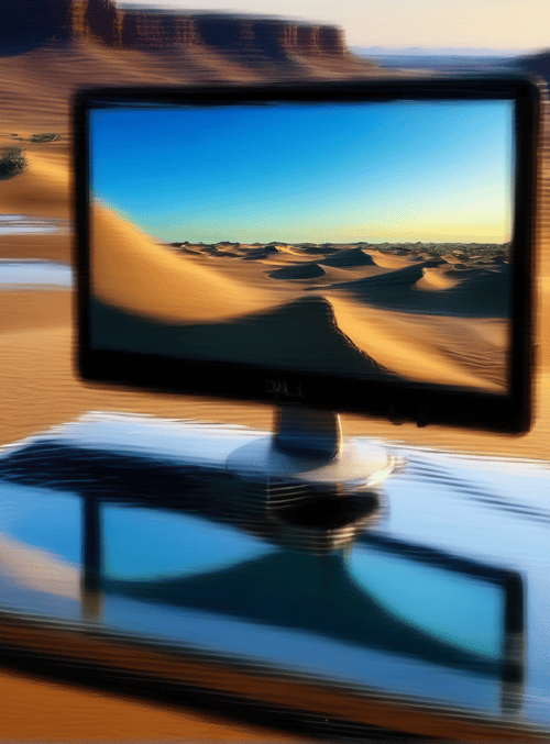 monitor, smartwatch, desert