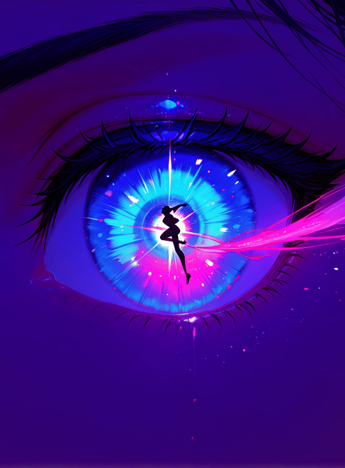 eye, silhouette, hair