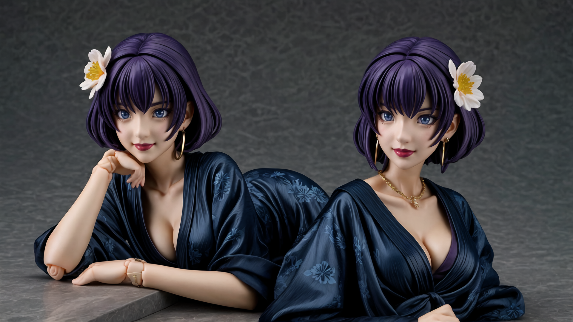 AI generated wallpaper featuring figure, doll, anime, character, statue