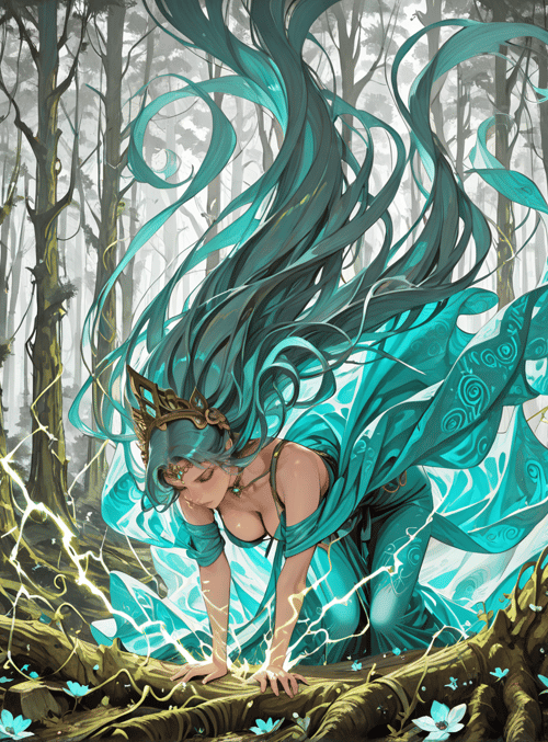 elf, forest, tree, fairy, femme, nature, queen, woman, magic, goddess