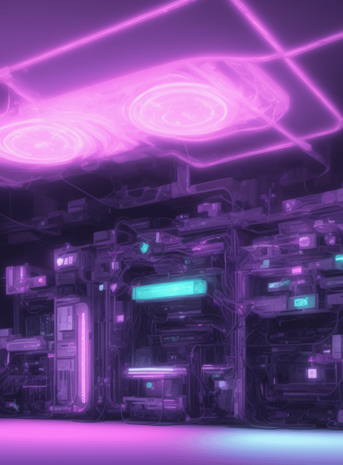 cyberpunk, server, person