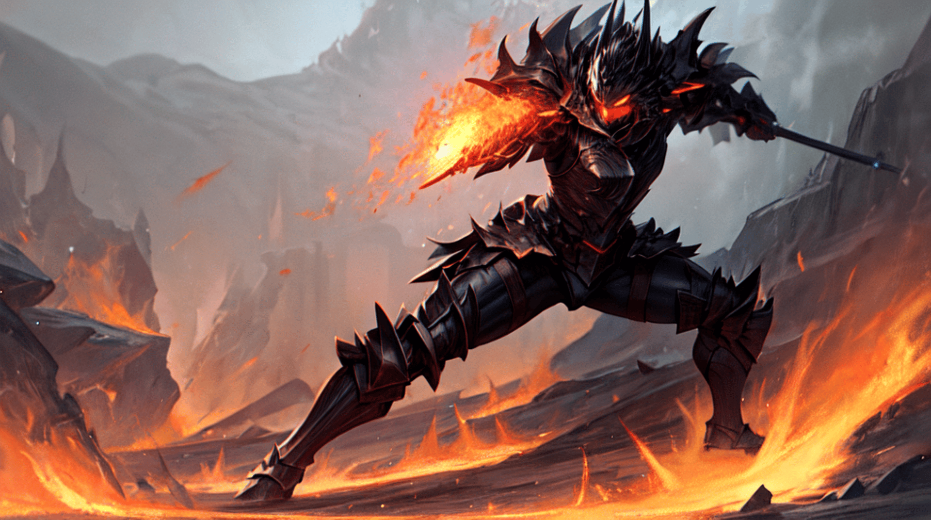 AI generated wallpaper featuring warrior, armor, sword