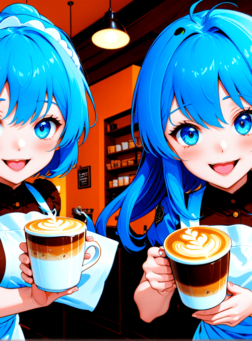 girls, baristas, coffee, apron, cup