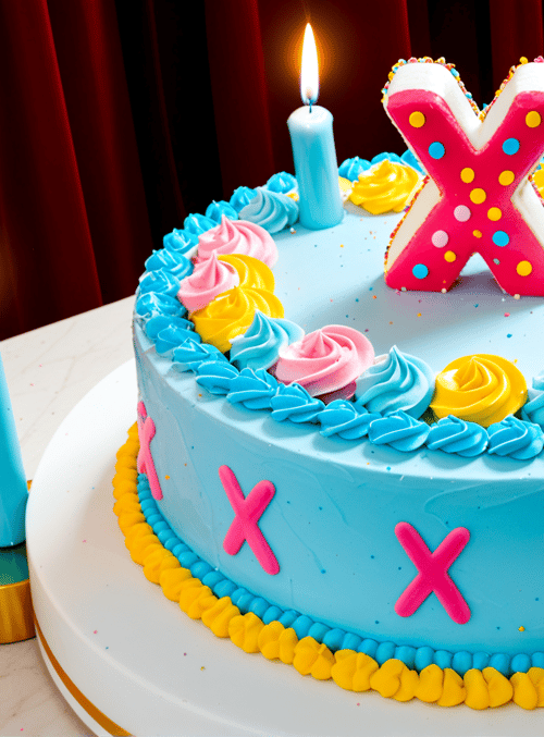 cake, candles, letter, curtain, table