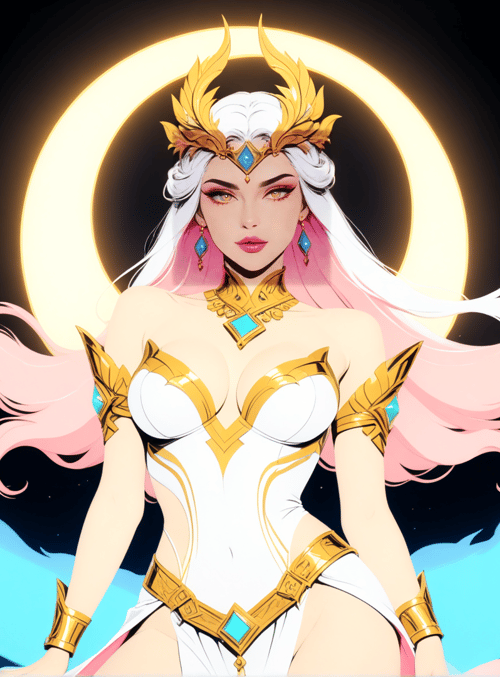 goddess, moon, woman