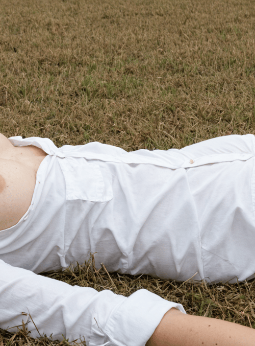 woman, grass, shirt