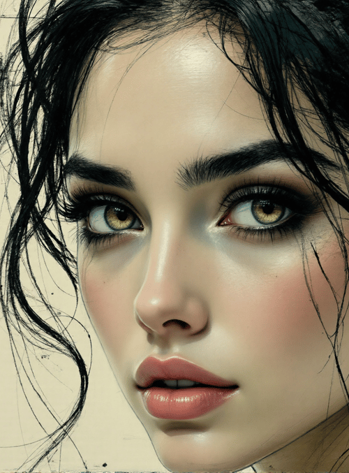 woman, face, hair, eyes, portrait