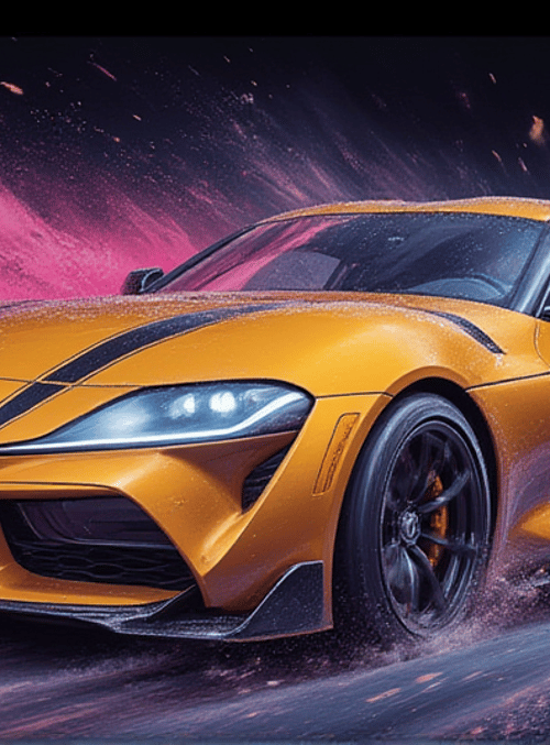 sports car, supercar, toyota, yellow car, race car, car, vehicle, sports car, automobile, car