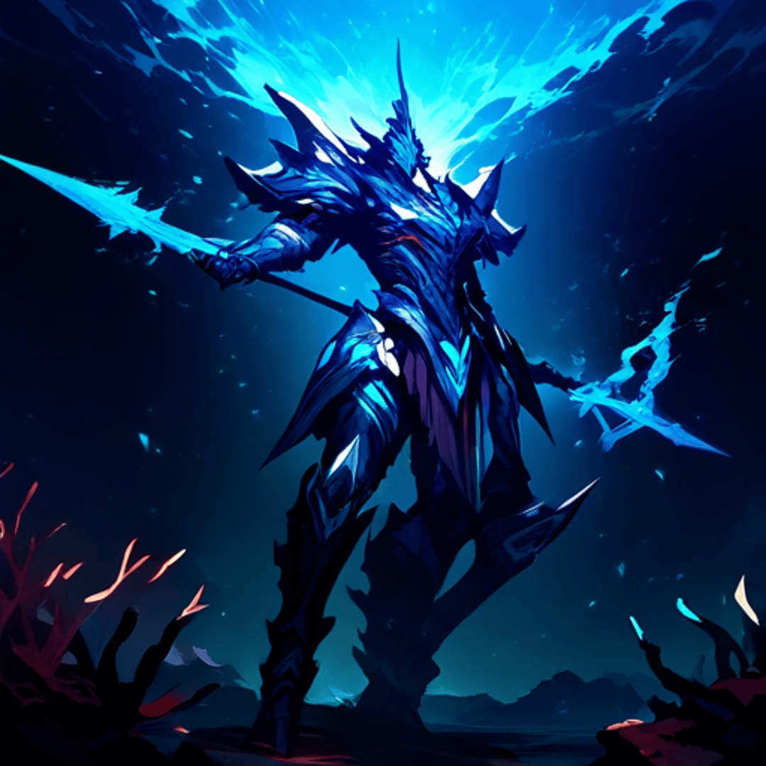 AI generated wallpaper featuring warrior, armor, spear