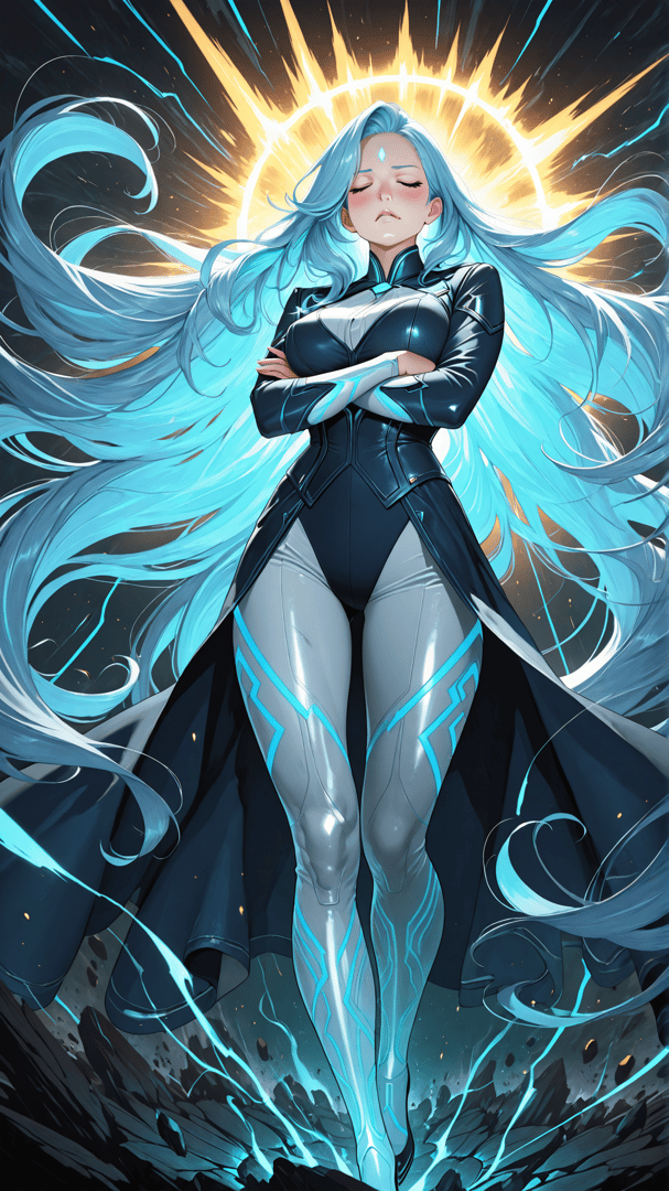 AI generated wallpaper featuring woman, character, heroine