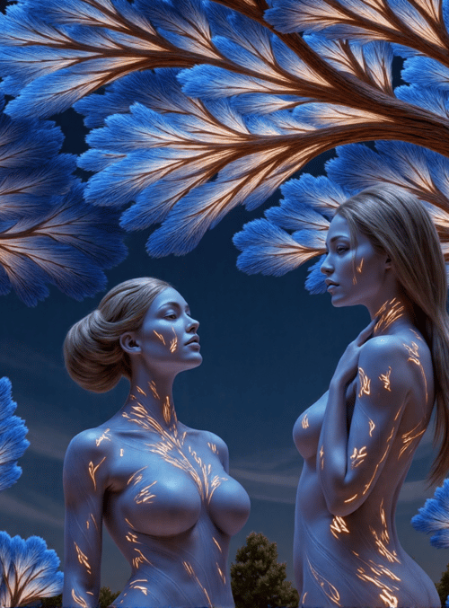 women, trees, nature