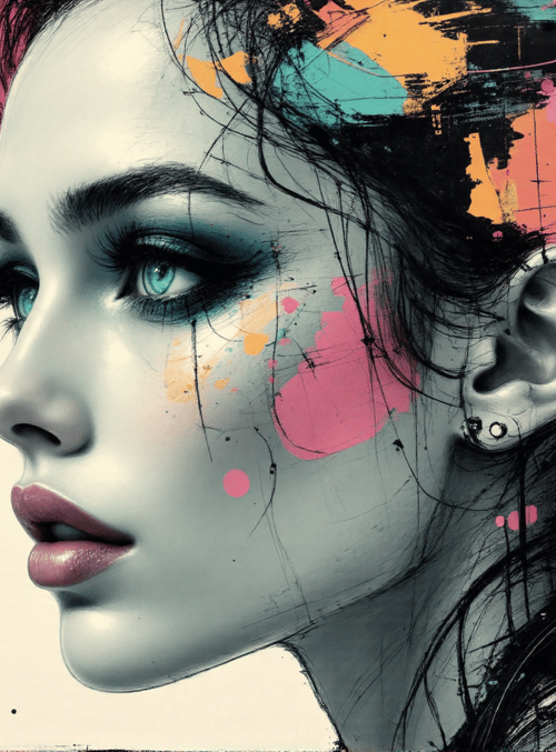 woman, portrait, face, hair