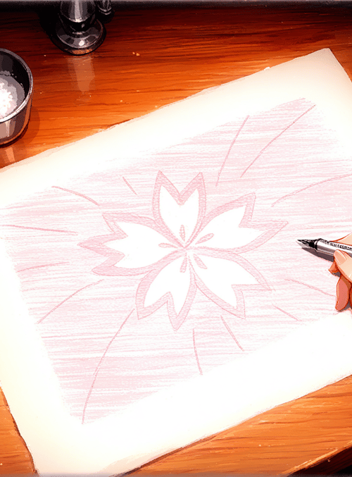 hand, drawing, table