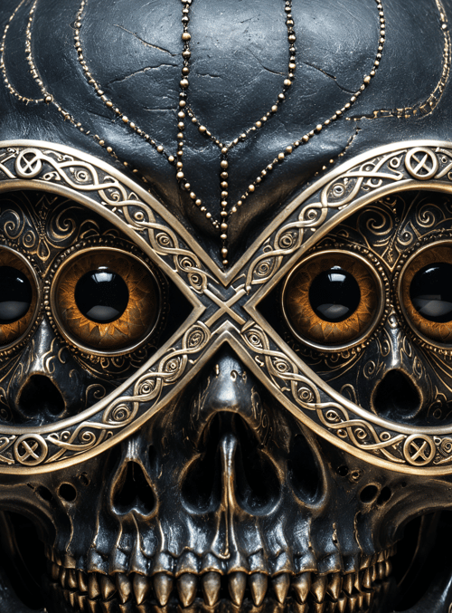 skull, goggles, metal