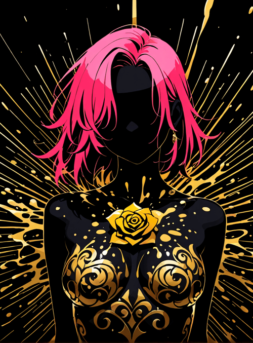 woman, rose, silk