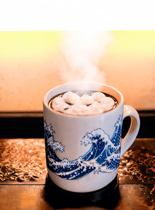 cup, hot chocolate, marshmallows