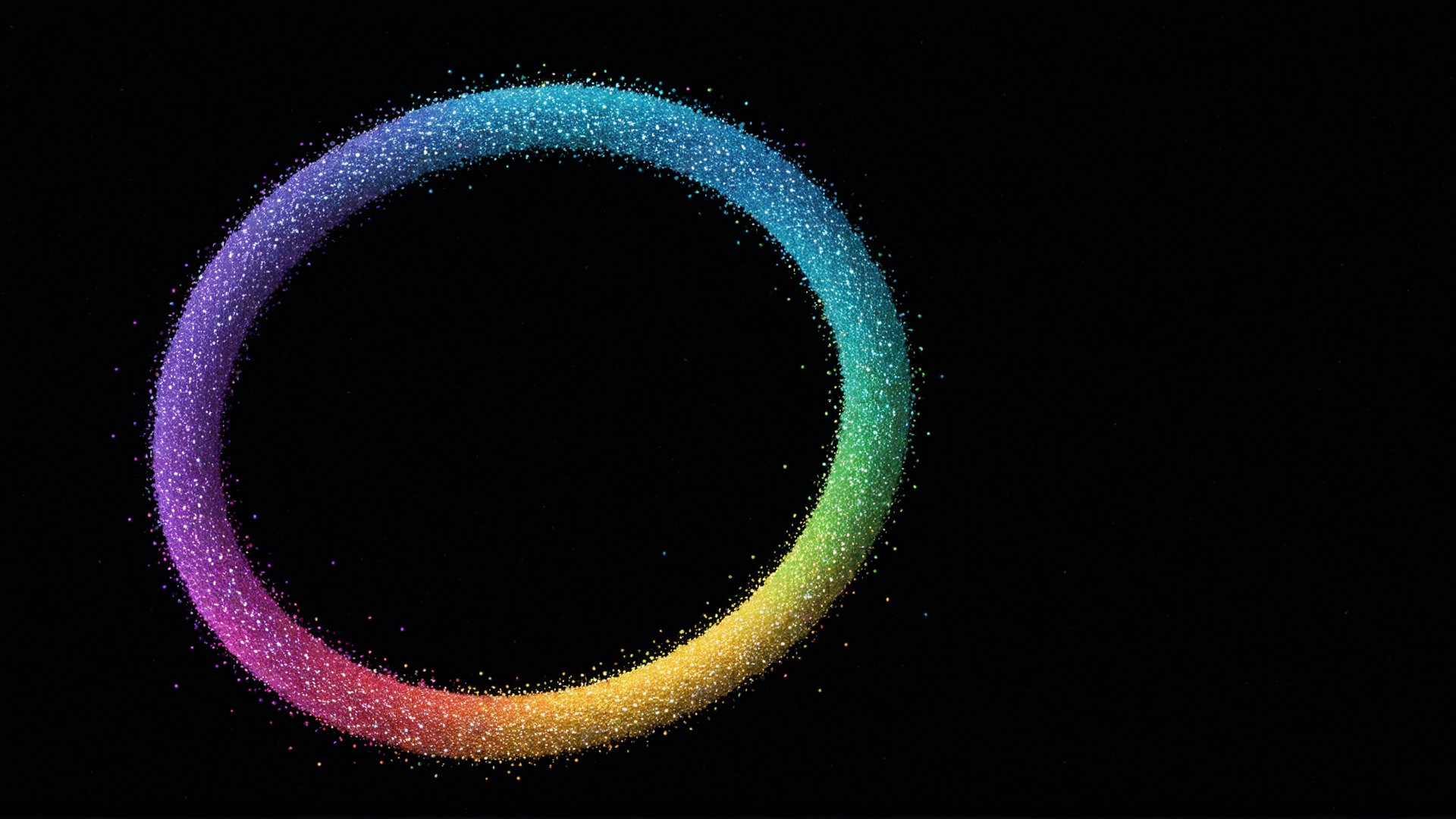 AI generated wallpaper featuring circle, particles, gradient