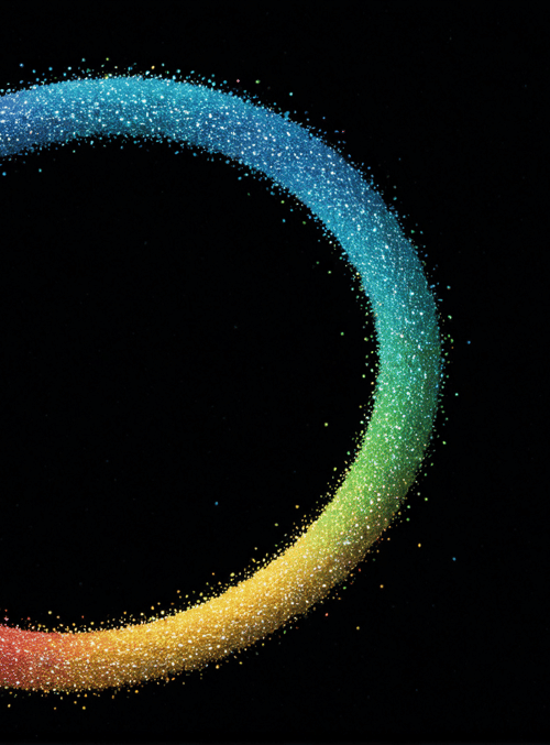 circle, particles, gradient
