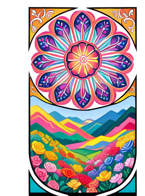 flower, mountain, landscape
