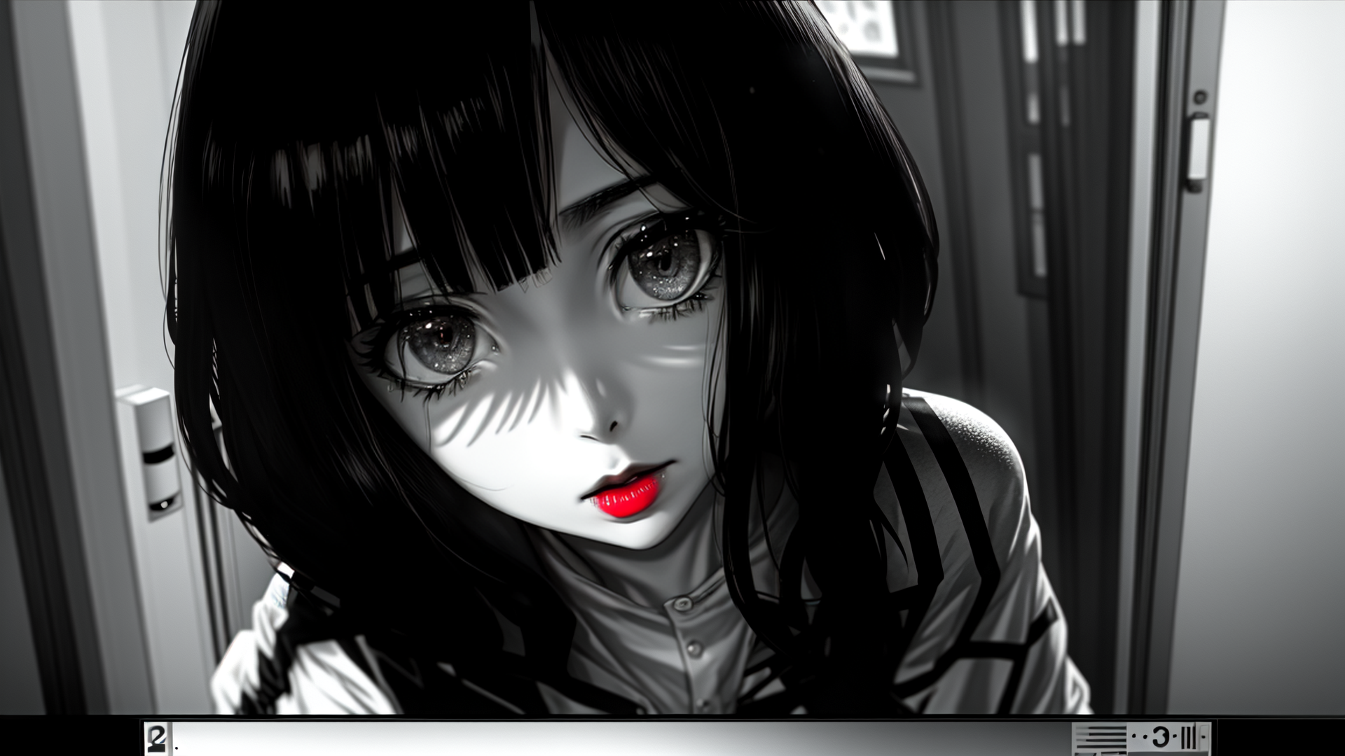 AI generated wallpaper featuring anime girl, school uniform