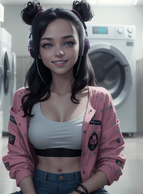 woman, laundry, washers