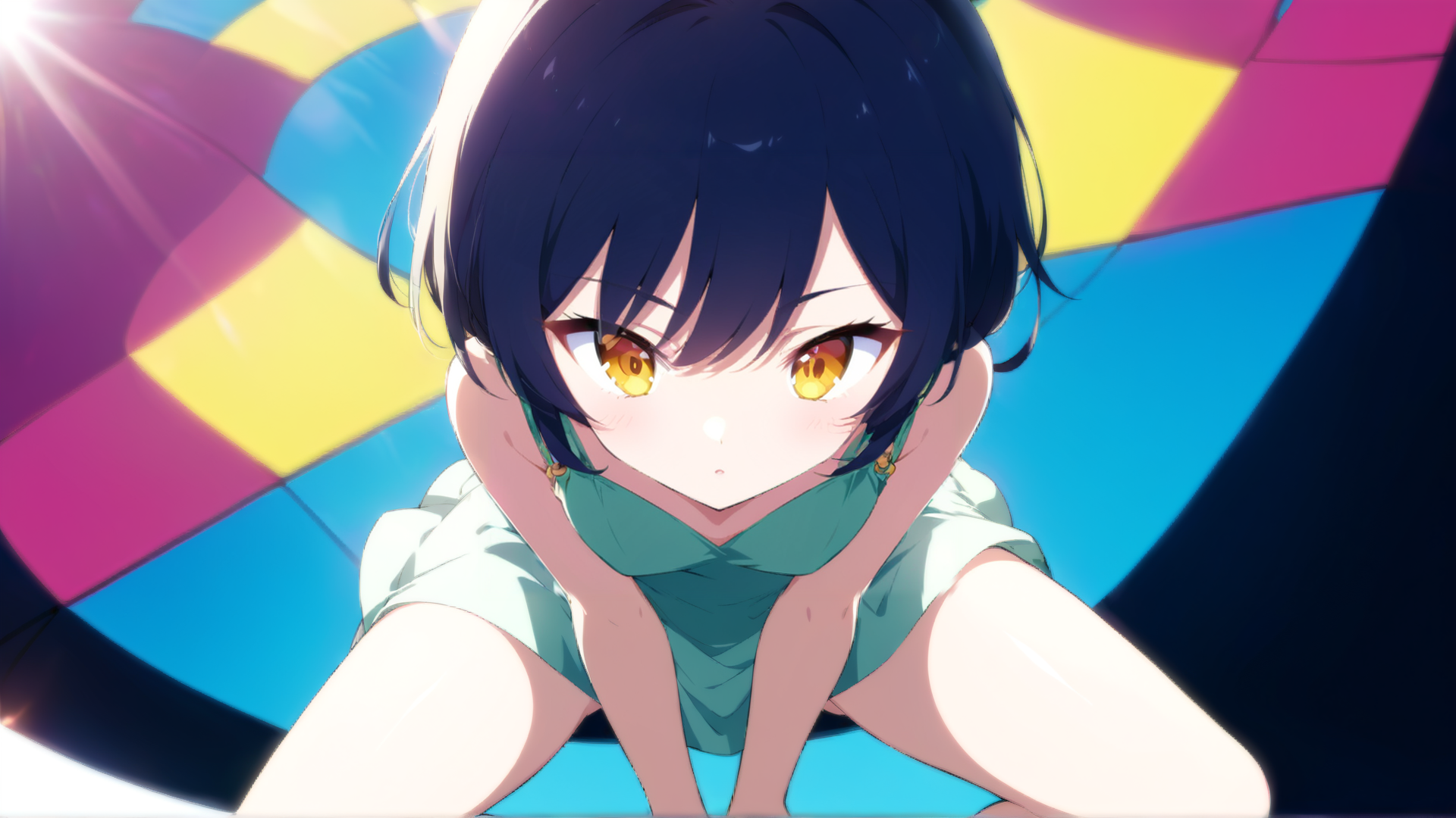 AI generated wallpaper featuring anime girl, character, portrait
