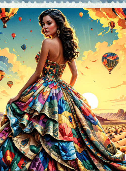 woman, hot air balloons, desert