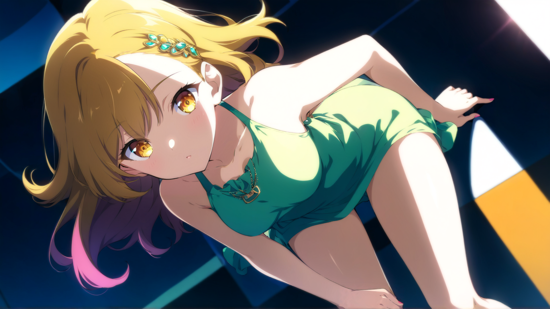 AI generated wallpaper featuring anime girl, character