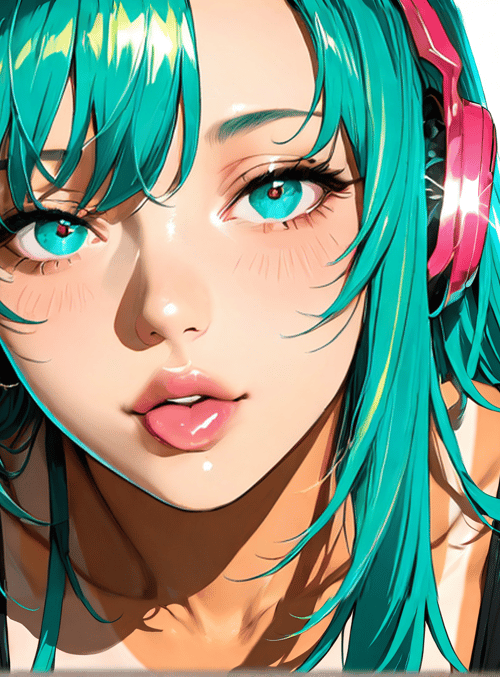 girl, headphones, hair, ears, face, shoulders, skin