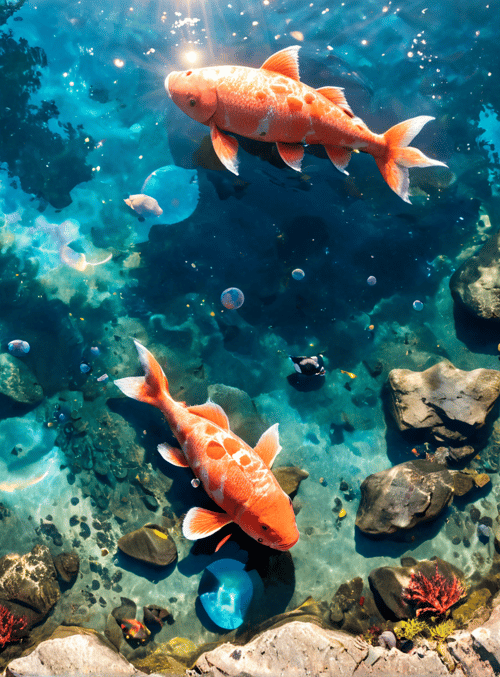 fish, aquarium, rocks