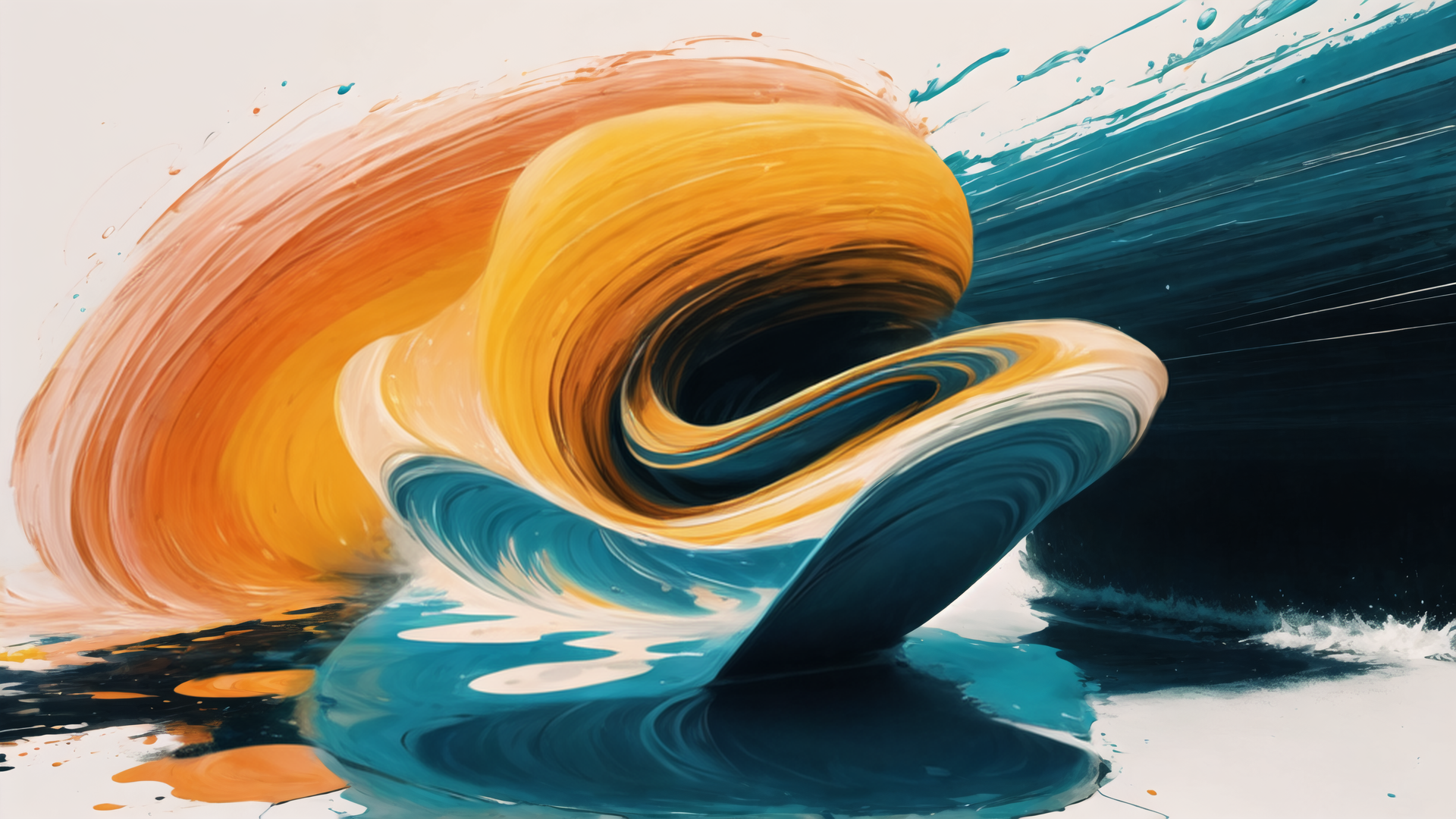 AI generated wallpaper featuring wave, abstract, water