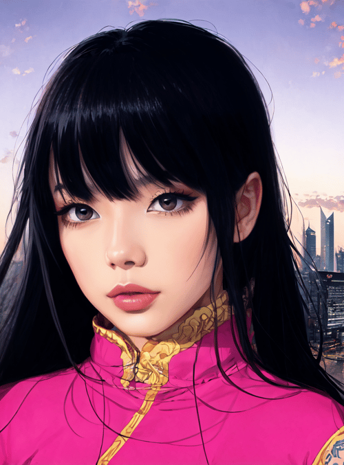 woman, cityscape, tianzifang