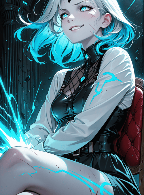 woman, cyberpunk, character