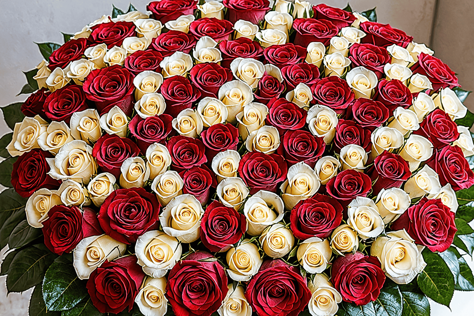 AI generated wallpaper featuring roses, bouquet, flowers