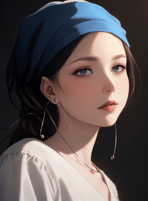 woman, headband, necklace
