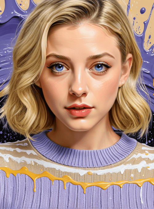 woman, sweater, paint, background