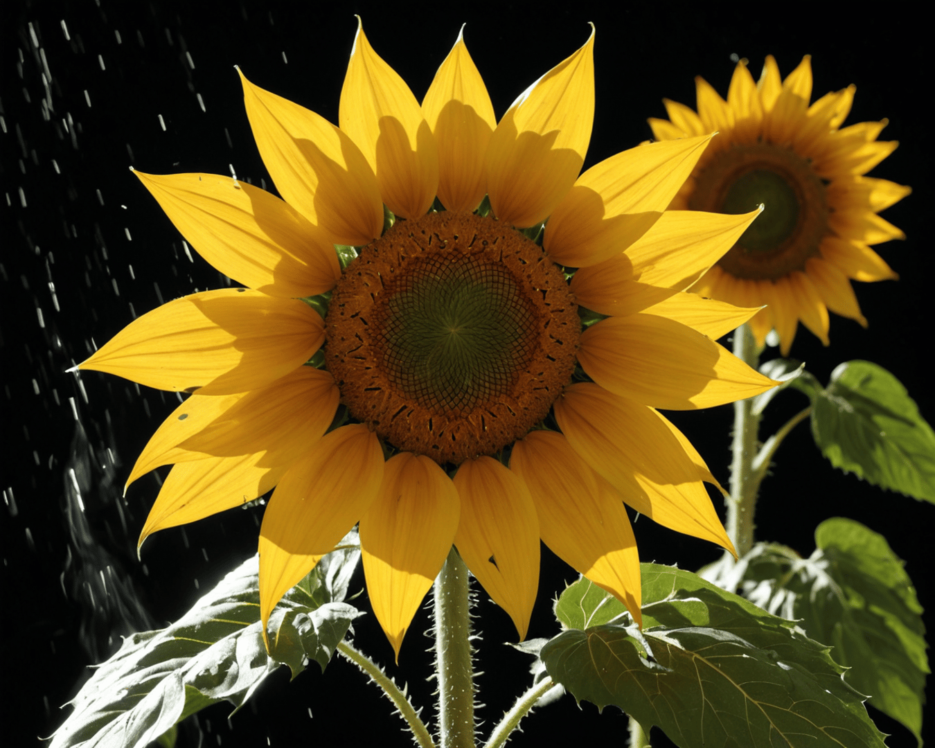 AI generated wallpaper featuring sunflower, flower, plant