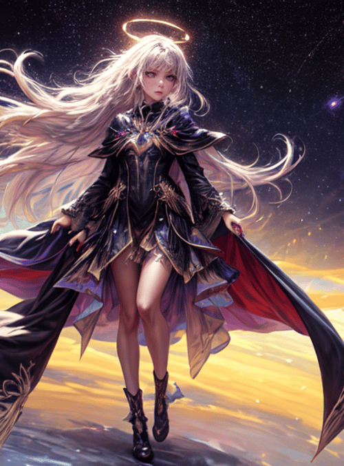 angel, woman, cosmic