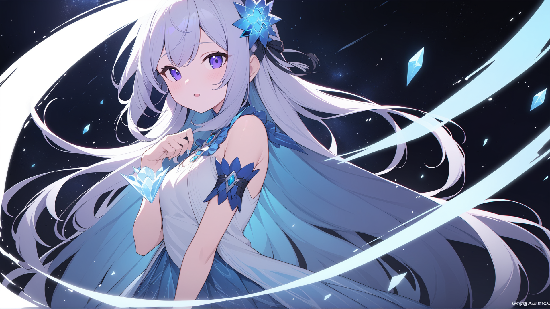 AI generated wallpaper featuring girl, anime, character